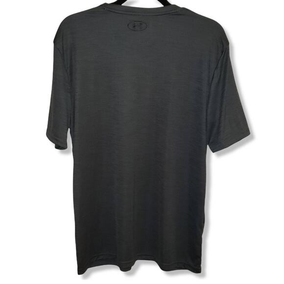 Under Armour tech shirt, Gray, v-neck, loose fit, size medium,  HeatGear - Picture 2 of 6